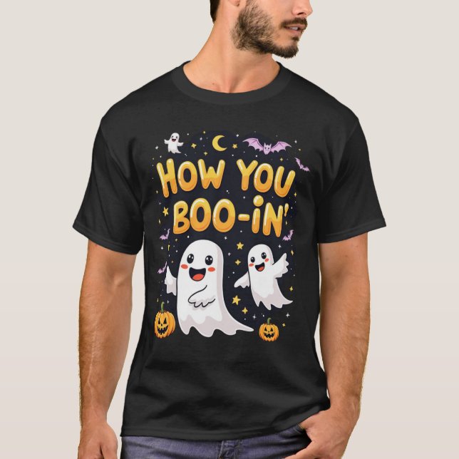Camiseta Como Você Booin Halloween Family Combine (Frente)