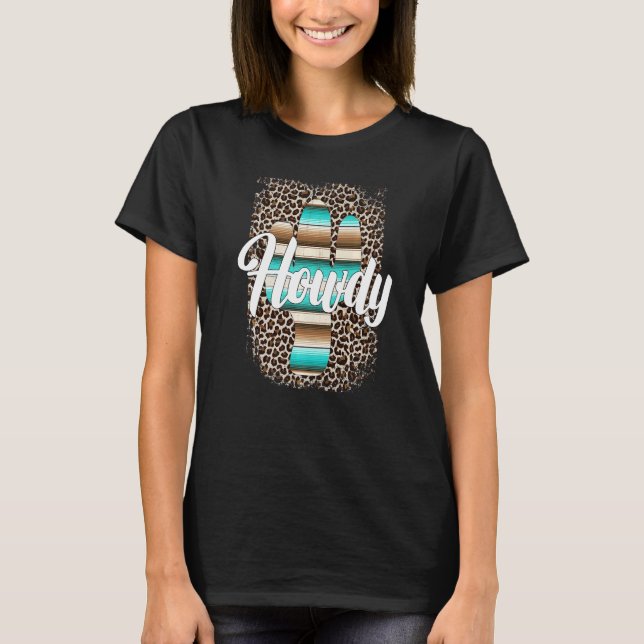 Camiseta COMO VOCÊ ESTÁ Leopardo Cacto Serape Impressão de  (Frente)