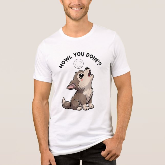 Camiseta "Como Você Está'?" Lobo Bonito (Frente)