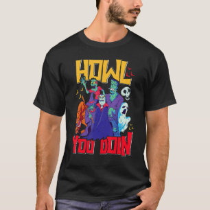 Camiseta Como você está no Halloween Vamire Witch Werewolf 