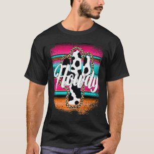 Camiseta COMO VOCÊ ESTÁ  padrão de Vaca Cacto Serape Cacto 