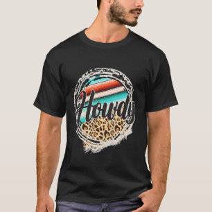 Camiseta COMO VOCÊ ESTÁ Padrão de Vaca Leopardo Serape Imp