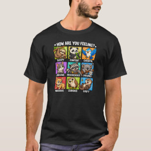 Camiseta Como Você Está Se Sentindo? Estados de Animais