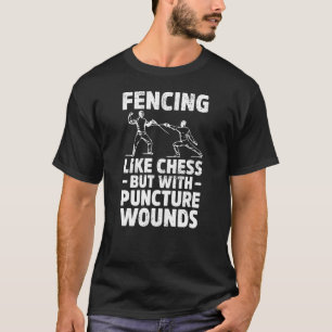 Camiseta Como Xadrez Esgrima Esgrimista Em Guarda Sabre Esp
