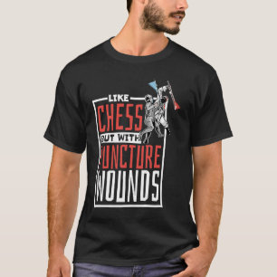 Camiseta Como Xadrez, Mas Com Feridas De Punção, Esgrima Fe