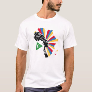 Camiseta Comores Marca Comoriana África Mapa Patrimônio