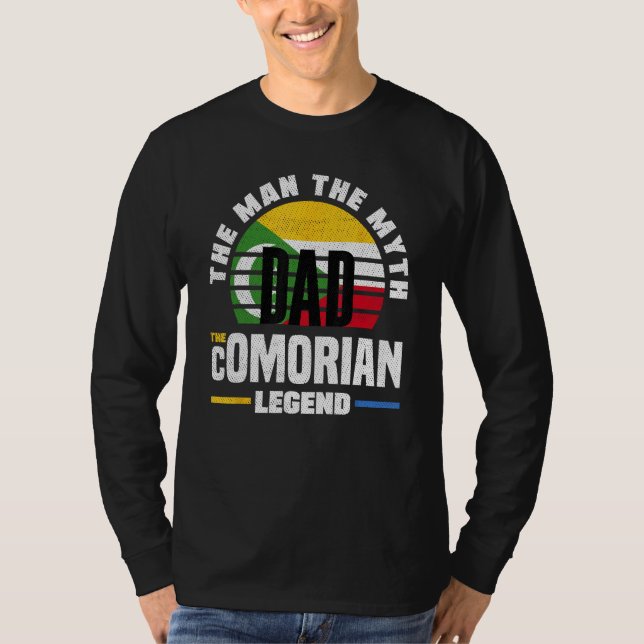Camiseta Comorian Comoros Comorian Flag Fathers Day (Frente)
