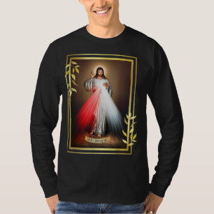 Camiseta Compaixão Divino Jesus Cristo Jesus, Eu Confio Em 