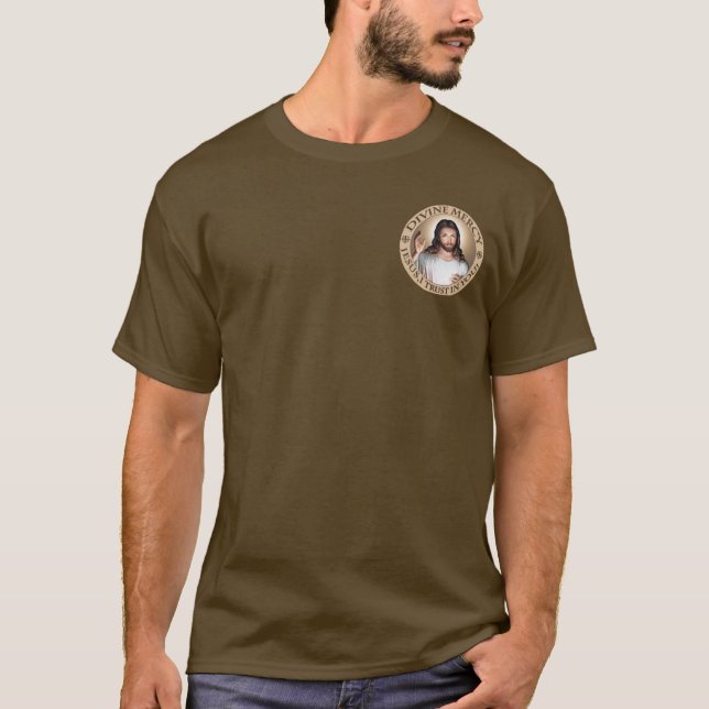 Camiseta Compaixão divino Jesus eu confio em você a imagem (Frente)