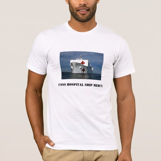 Camiseta Compaixão do navio de hospital de USNS (Frente)