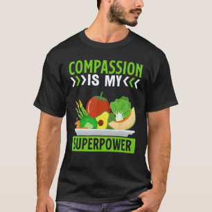 Camiseta Compaixão É Meu Superpoder Eu Sou Vegan