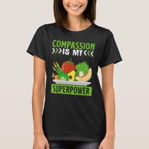 Camiseta Compaixão É O Meu Superpoder Eu Vegan