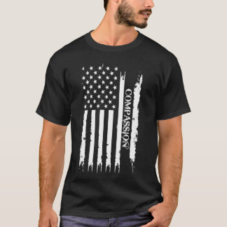 Camiseta Compaixão Estados Unidos se afligiram com bandeira