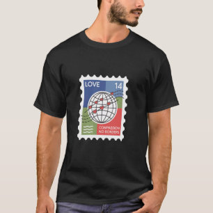 Camiseta Compaixão Não Tem Fronteiras Amor 14 Corações