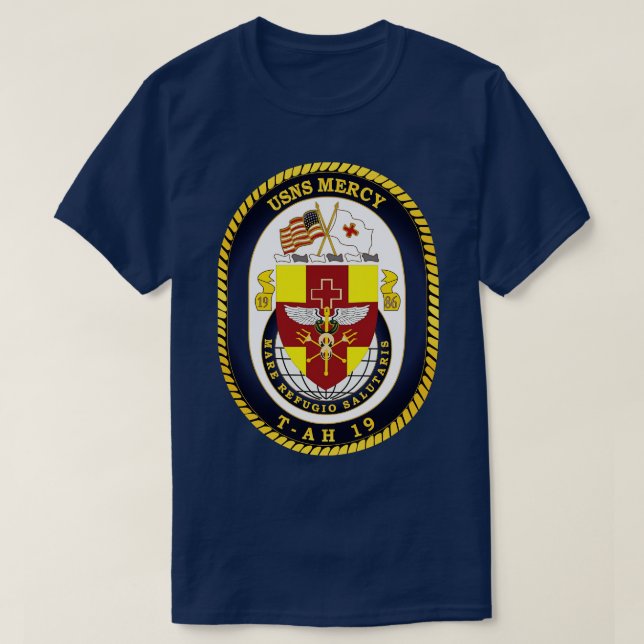 Camiseta COMPAIXÃO USNS TAH19 com texto (Frente do Design)