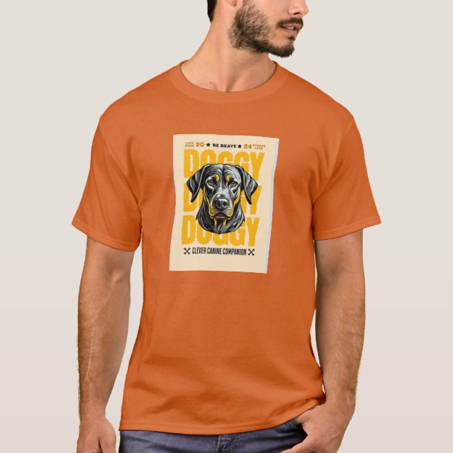 Camiseta Companheiro canino inteligente. (Frente)