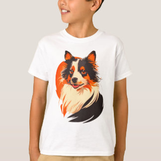 Camiseta Companheiro Collie Repleto - Arte Canina Vibrante