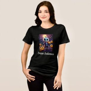 Camiseta Companheiro de Esqueleto do Remendo de Abóbora