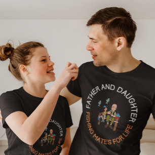 Camiseta Companheiros de pesca do Pai e da Filha da Vida