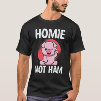 Camiseta Companheiros Não Presunto Animais E Comida Vegana