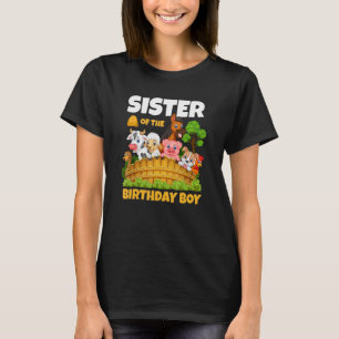 Camiseta Companhia De Animais Irmã Da Fazenda De Aniversári