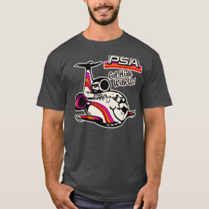 Camiseta Companhias aéreas PSA com defeito têm 70 e 80 grau