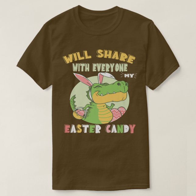 Camiseta Compartilharei Com Todos Os Meus Dinossauros Pásco (Frente do Design)