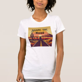 Camiseta Compartilhe a estrada Retro-Design para corredores