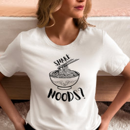Camiseta Compartilhe Macarrão Tigela de Macarrão Engraçada