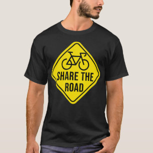 Camiseta Compartilhe o Sinal de Estrada Engraçado Ciclismo
