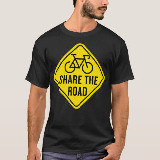 Camiseta Compartilhe o Sinal de Estrada Engraçado Ciclismo 