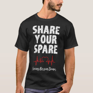 Camiseta Compartilhe seu transplante de órgão sobressalente