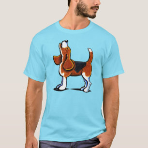 Camiseta Compartimento de Beagle de três cores