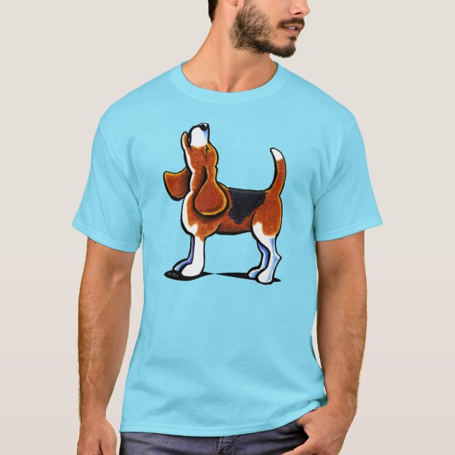 Camiseta Compartimento de Beagle de três cores (Frente)