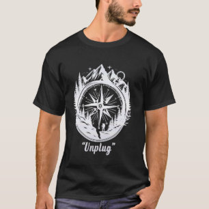 Camiseta Compass Mountains Hiker, Desconecte-se Aventura na