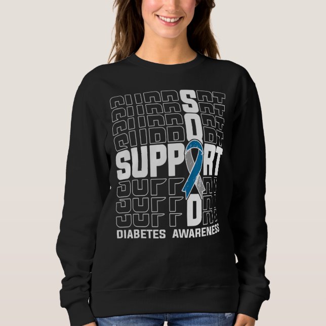 Camiseta Compatível com a consciência de diabetes de apoio (Frente)