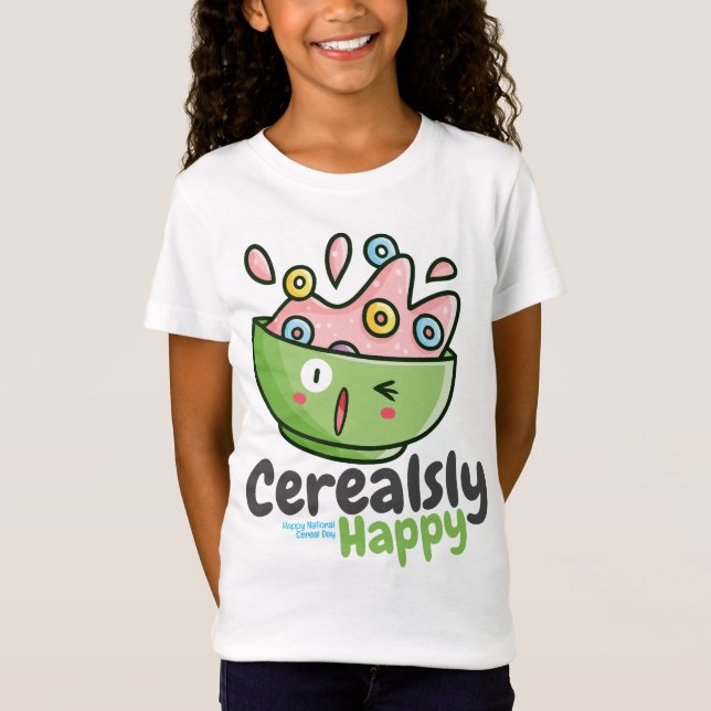 Camiseta Compatível com Cereais Personalizável (Frente)