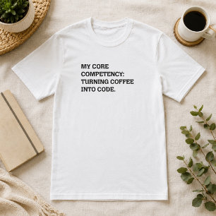 Camiseta Competência Básica Transformar Café em Código