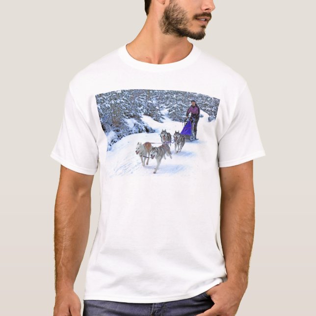 Camiseta Competência de cão do trenó (Frente)