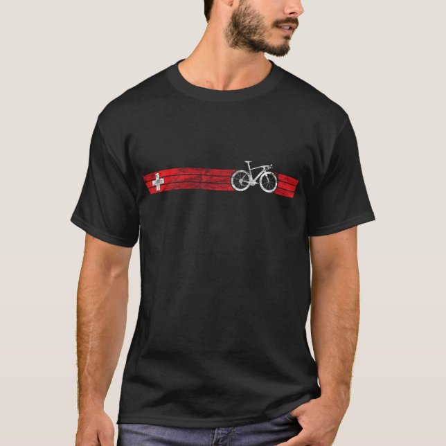 Camiseta Competência suíça da bicicleta do CH da suiça da (Frente)