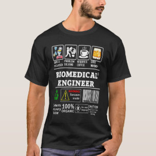 Camiseta Competências biomédicas de Engenheiro incluem reso