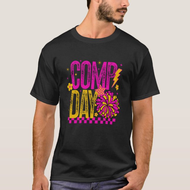 Camiseta Competição de Animação Dia de Comp de Cheerleading (Frente)