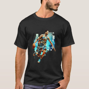 Camiseta Competição de Campeão de Jogos do Jogador de Basqu