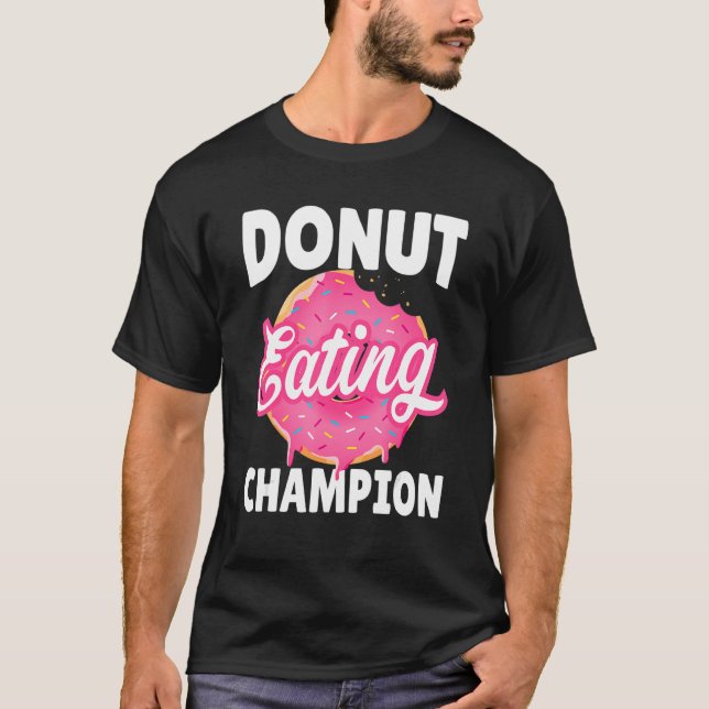 Camiseta Competição de Rosquinha de campeão de alimentação  (Frente)