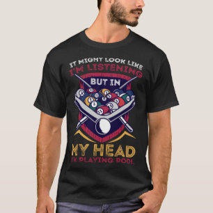 Camiseta Competição Desportiva Jogadora de Piscina Billiard