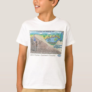 Camiseta Competição do poster da consciência da água