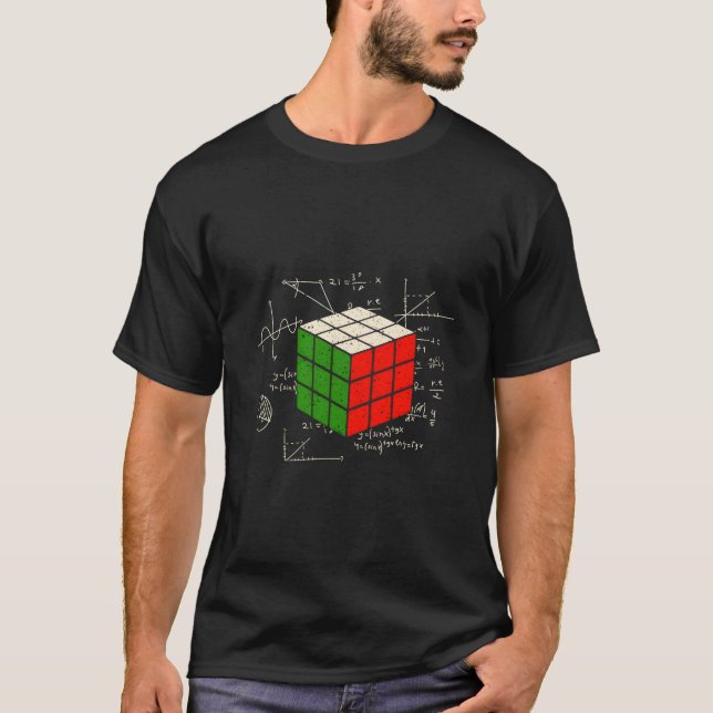 Camiseta Competitive Puzzle Cube Math Speed Cubing 80'S Toy (Frente)