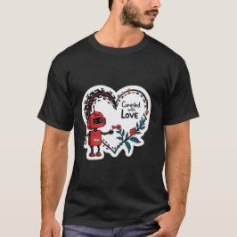Camiseta Compilado Com Um Programador Engraçado De Amor