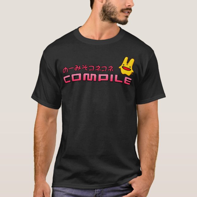 Camiseta Compile () Carbuncle Kun Pixel Logo (Frente)