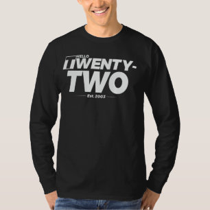 Camiseta Completando 22 Anos - Olá Vinte e Dois - fund. 20